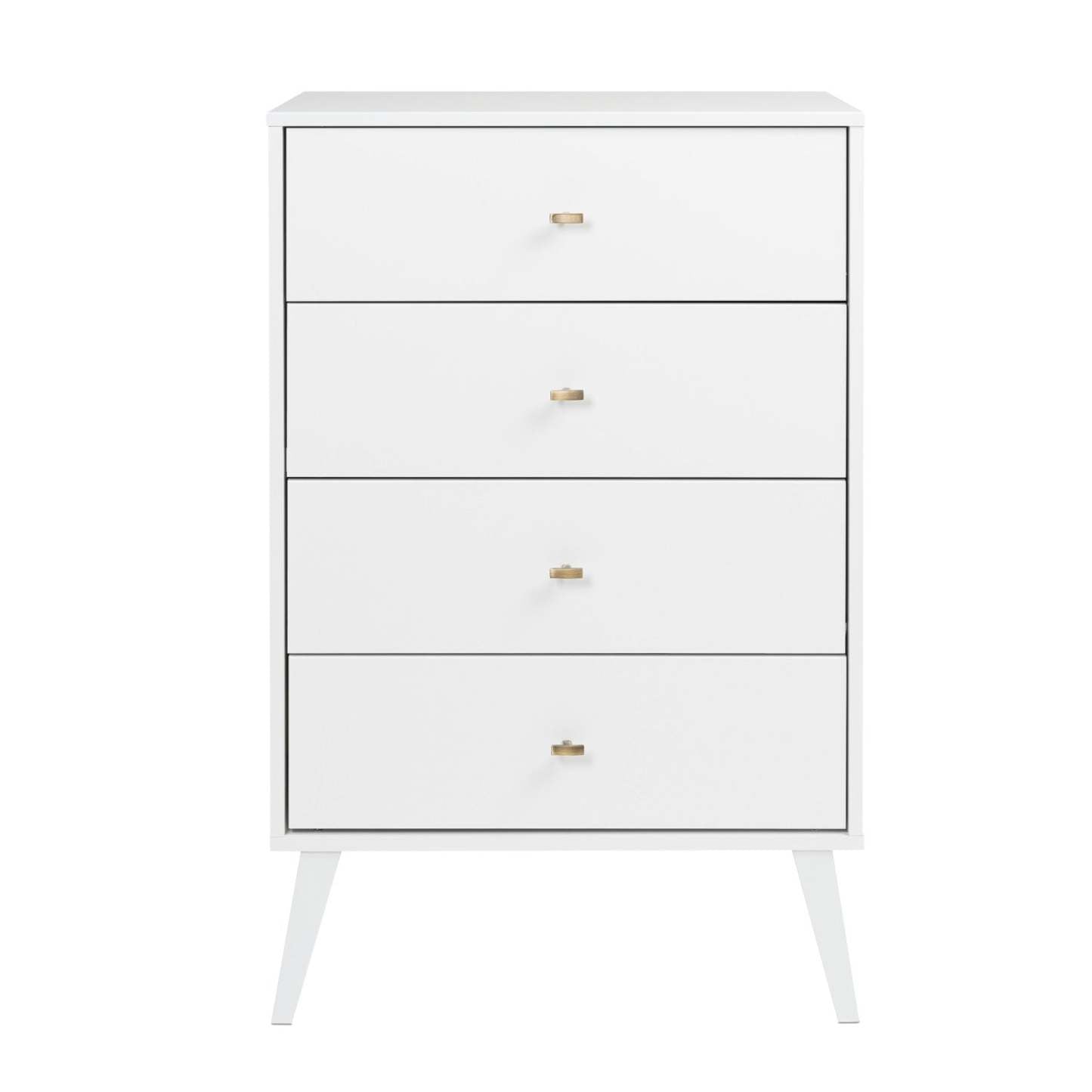 Milo Tall 4-Drawer Chest - Blanc|Commode verticale haute Milo à 4 tiroirs - blanche
