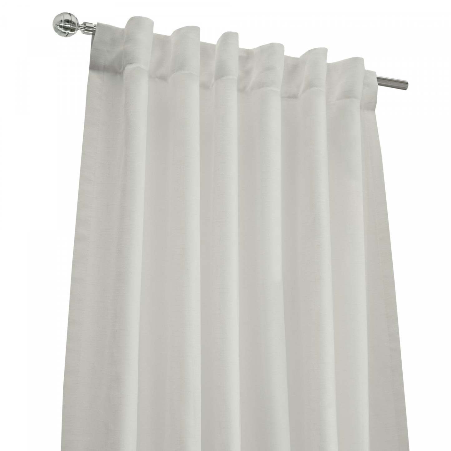 Habitat Sierra White Light Filtering Dual Header Curtain Panel - 52 x 108|Panneau de rideau filtrant la lumière Sierra blanc à double têtes d'Habitat - 52 x 108