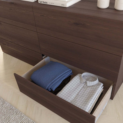 Nordika James 6-Drawer Dresser - Truffe|Commode James Nordika Nexera à 6 tiroirs - truffe
