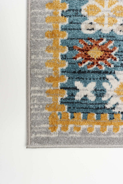 Tapis bleu gypsy lavable en machine - 2'6 x 8'0|Carpette Gypsy bleue lavable à la machine - 2 pi 6 po x 8 pi 0 po|D86FNWUF