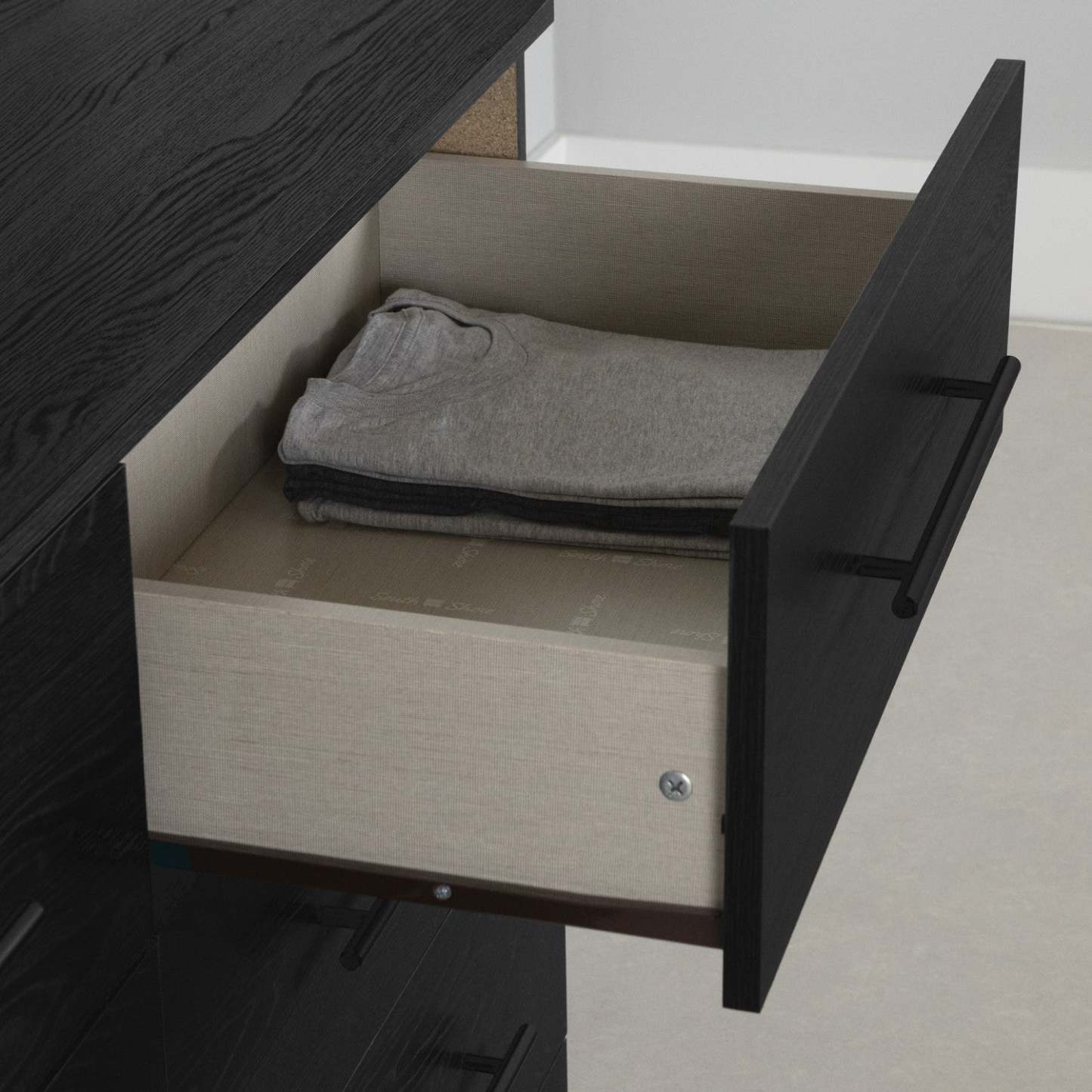 Commode Primo 6 tiroirs - Chêne Noir|Commode Primo à 6 tiroirs - chêne noir