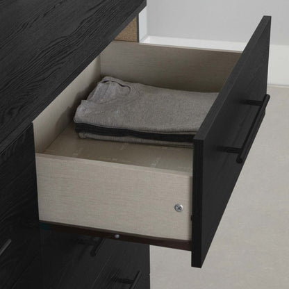 Commode Primo 6 tiroirs - Chêne Noir|Commode Primo à 6 tiroirs - chêne noir