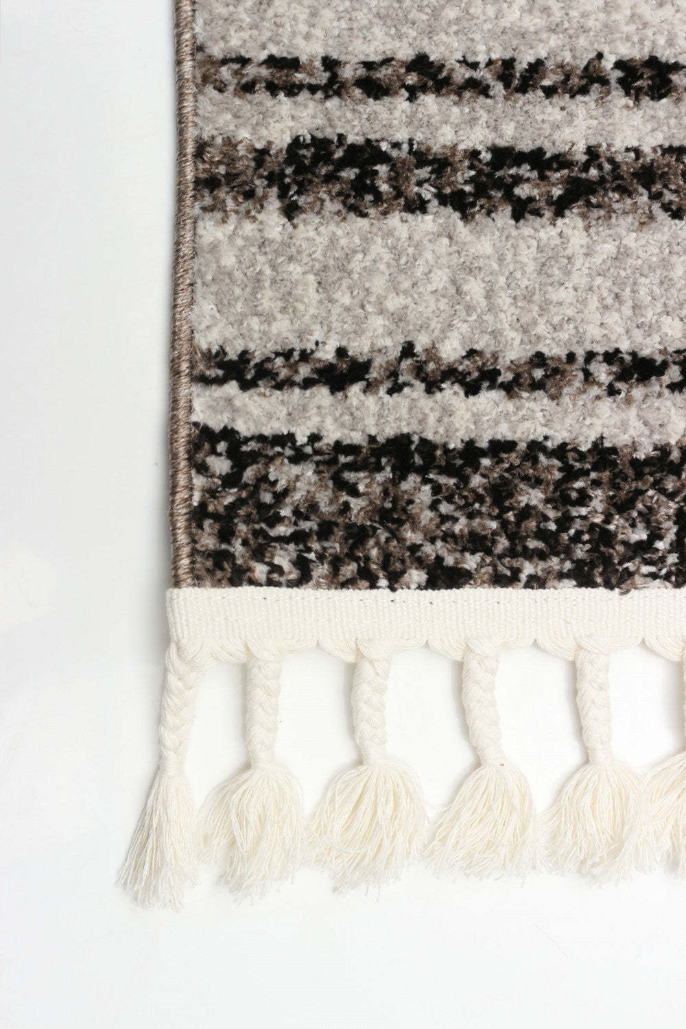 Tapis Vera Earth Taupe/Noir - 80 x 250 cm | Carpette Vera Earth taupenoire - 80 x 250 cm | D86FGG0M