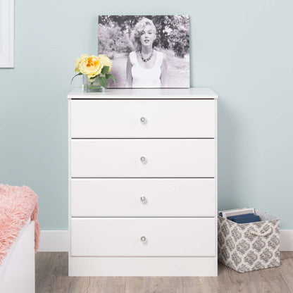 Astrid Kids 4-Drawer Dresser - Blanc|Commode Astrid à 4 tiroirs pour enfants - blanche