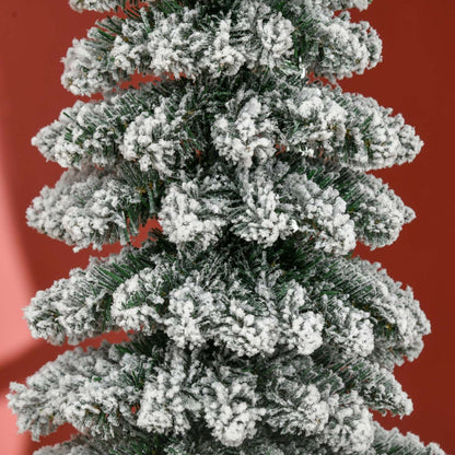 Homcom 6' Arbre de Noël Artificiel avec Branches Réalistes Vert | Homcom Arbre de Noël Artificiel Floconné de Neige de 6ft