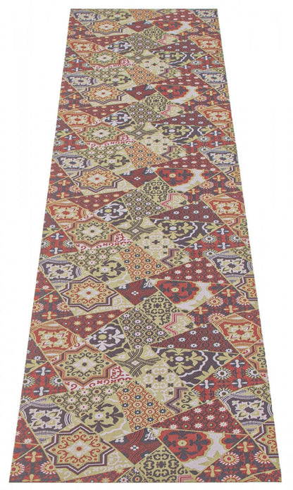 Bellezza Rouge / Vert 2'2 x 10'0 Tapis|Carpette Bellezza rougevert 2 pi 2 po x 10 pi 0 po|D21QSFIG