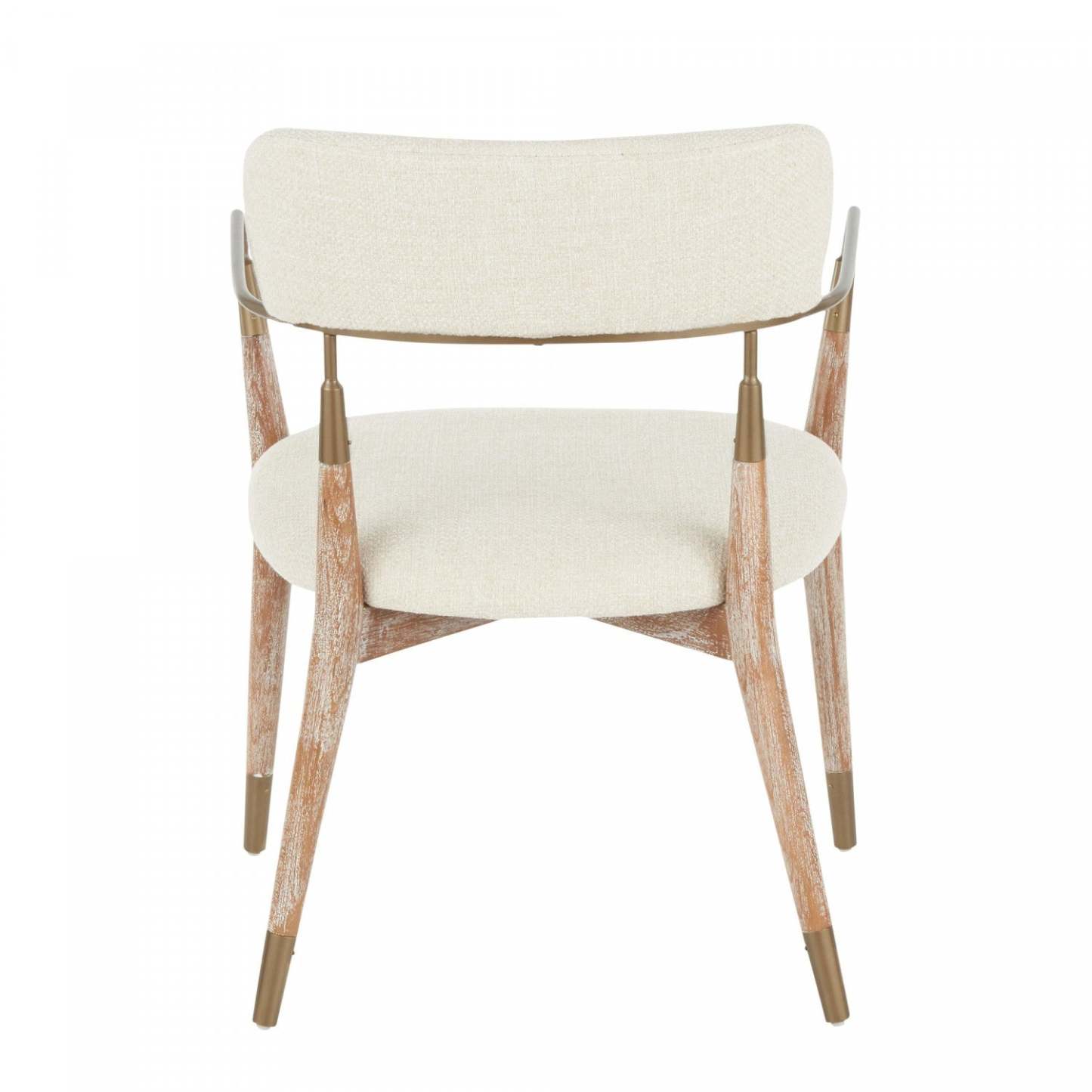 LumiSource Savannah Cream Fabric Contemporary Dining Chair - Set of 2|Chaise de salle à manger contemporaine Savannah en tissu crème - ensemble de 2