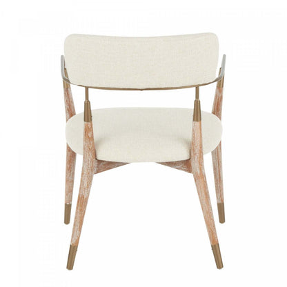 LumiSource Savannah Cream Fabric Contemporary Dining Chair - Set of 2|Chaise de salle à manger contemporaine Savannah en tissu crème - ensemble de 2