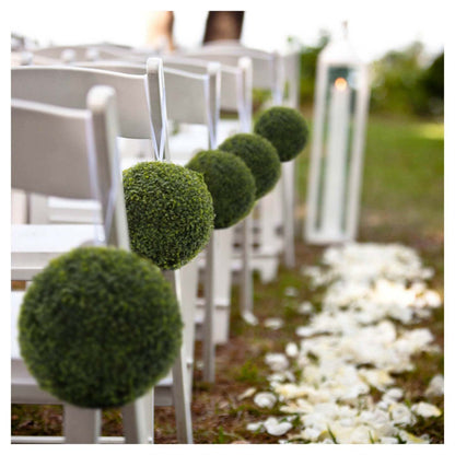 Buis Artificiel 13 Boule de Feuillage 2 Pièces | Boule de feuillage buis artificiel 13 po 2 pièces | D10HLD7B