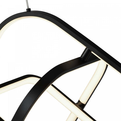 Sienna 30 W LED Carré Noir Suspension|Luminaire suspendu carré Sienna noir à DEL de 30 W|D06HR85D