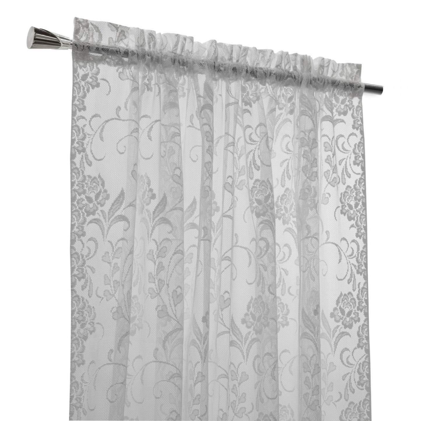 Habitat Limoges White Sheer Rod Pocket Curtain Panel - 55 x 84|Panneau de rideau transparent passe-tringle Limoges blanc d’Habitat - 55 x 84
