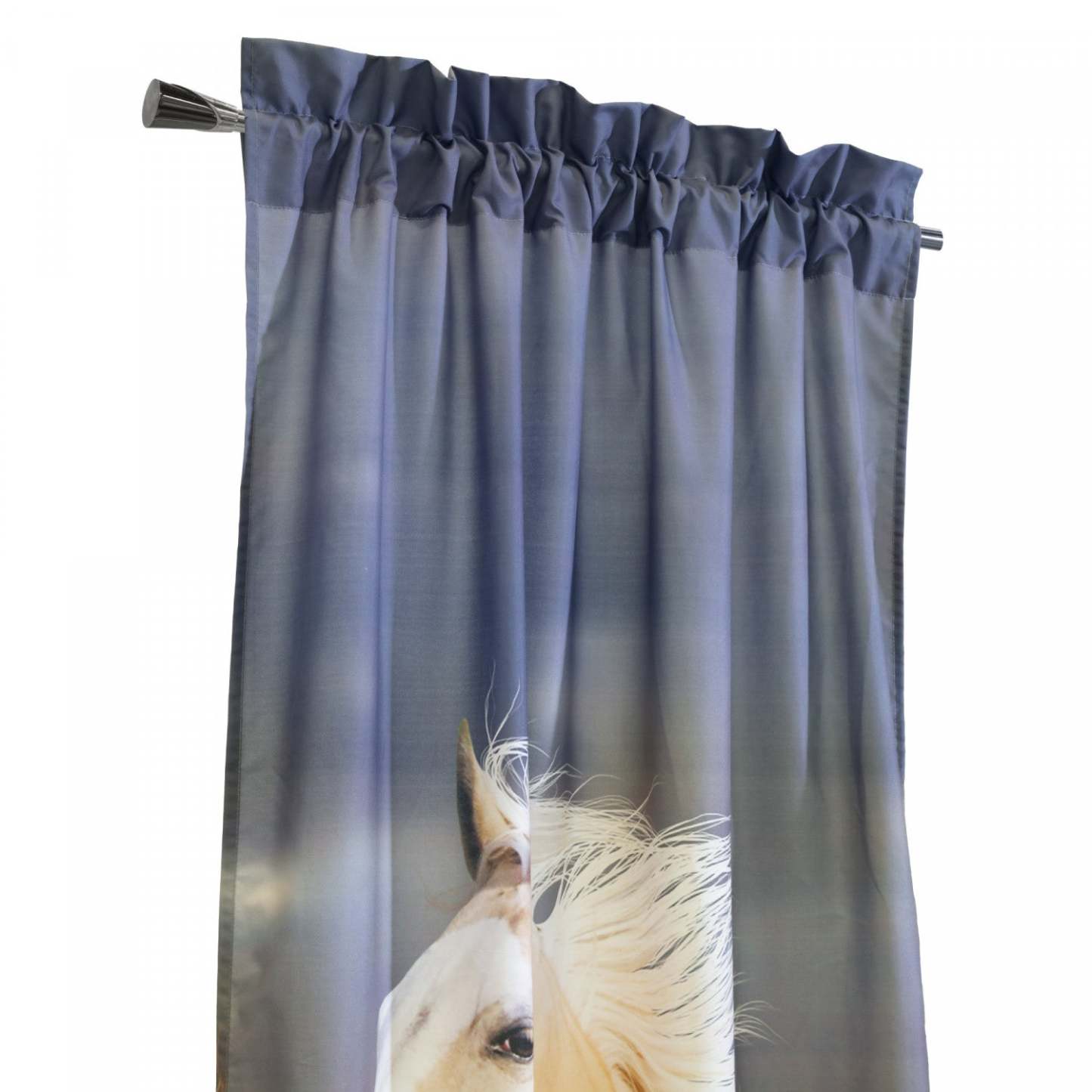 Habitat Horses Light Filtering Pole Top Curtain Panel Paire - 37 x 84|Paire de panneaux de rideau filtrant la lumière passe-tringle Chevaux d'Habitat - 37 x 84