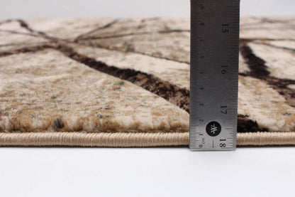 Carpette Cherokee dorée chocolat - 6 pi 7 po x 9 pi 6 po