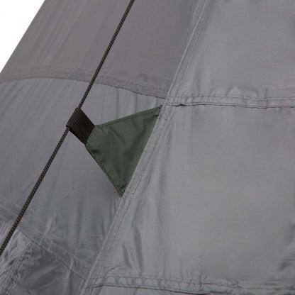 Tente tipi Outsunny 6 hommes, tente familiale de camping avec sac de transport, gris|Outsunny Tente Tipi 6 pers, tente de camping avec sac de transport, gris