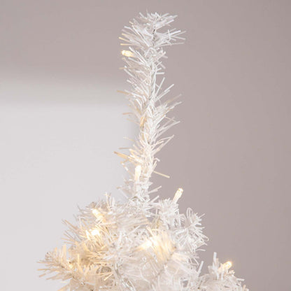 Homcom Arbre De Noël Artificiel Pré-éclairé De 6 Pieds Avec 250 Lumières LED Blanches Chaudes Et 1000 Embouts