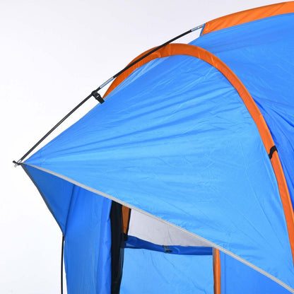 Outsunny Tente De Camping Pour Voiture Avec 3 Portes, 2000mm Imperméable, Bleu Et Orange|Outsunny Car Camping Tent With 3 Doors, Blue And Orange