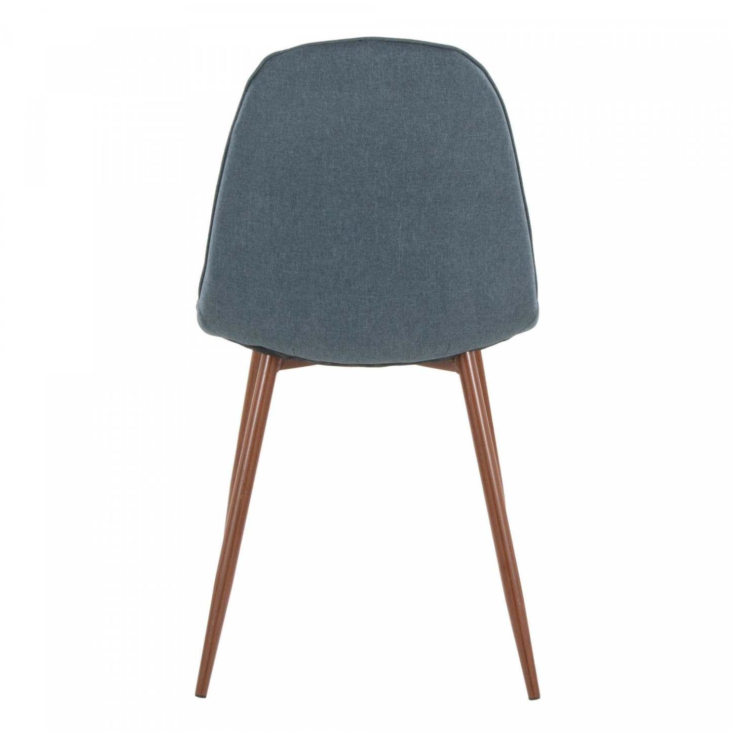 LumiSource Pebble Blue Fabric Mid-Century Modern Dining Accent Chair - Set of 2|Chaise d’appoint de salle à manger moderne du milieu du 20e siècle Pebble en tissu bleu - ensemble de 2