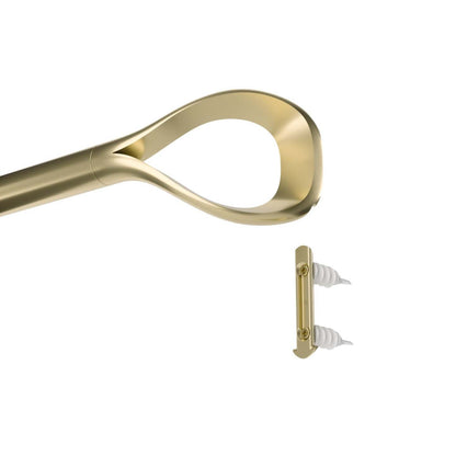 Umbra Loop Gold Tringle à rideau extensible 1 - 42-120 | Tringle à rideaux extensible Loop de Umbra dorée de 1 po - 42 po à 120 po
