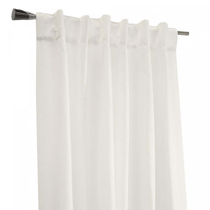 Habitat Mulberry White Light Filtering Dual Header Curtain Panel - 54 x 95|Panneau de rideau filtrant la lumière Mûre blanc à double têtes d'Habitat - 54 x 95