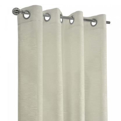 Habitat Boucle Off White Sheer Grommet Curtain Panel - 52 x 95|Panneau de rideau transparent à œillets Boucle blanc cassé d'Habitat - 52 x 95