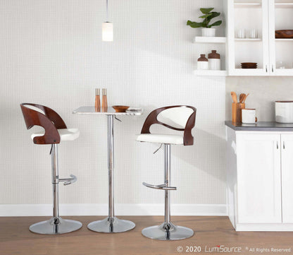 LumiSource Bistro Contemporary Adjustable Square Bar Dining Table - Argent|Table Bistro carrée réglable et contemporaine pour bar ou salle à manger - argent