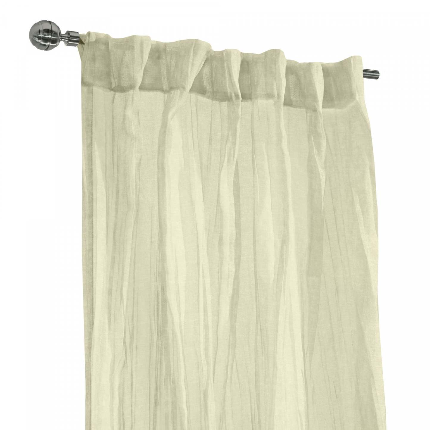 Panneau de rideau transparent Paloma gris à double têtes d'Habitat - 52 x 95|Habitat Paloma Grey Sheer Dual Header Curtain Panel - 52 x 95