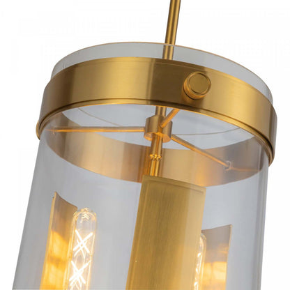 Luminaire suspendu Dahlia à 3 lumières, lampe en laiton brossé | Suspension Dahlia A 3 lampes, Laiton Brosse