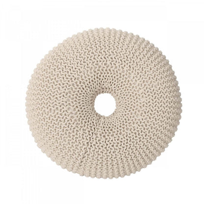 Pouf rembourré Murphy, 100 % coton - Beige | Pouf Rembourré Murphy, 100 % Coton - Beige
