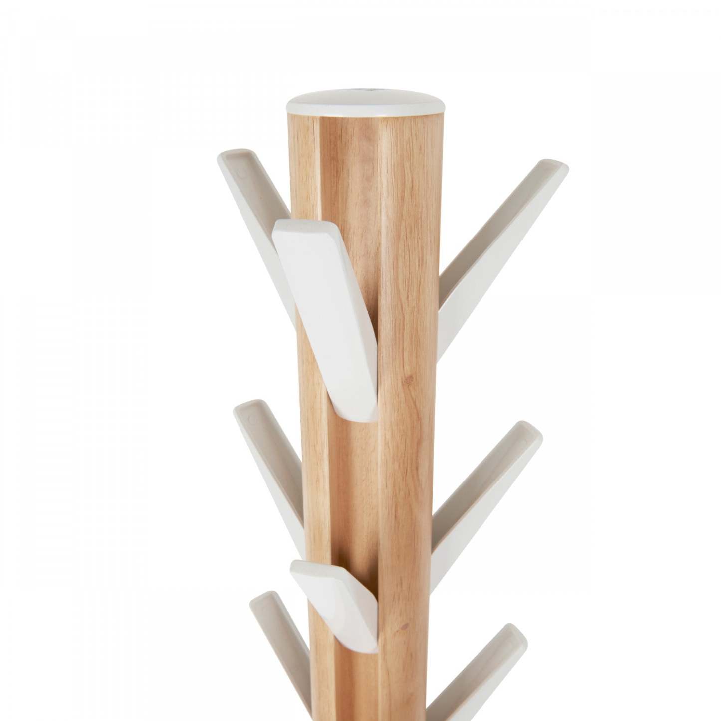 Umbra Modern Wood Flapper Coat Rack - Blanc et Naturel|Portemanteau moderne Flapper de Umbra en bois - blanc et naturel