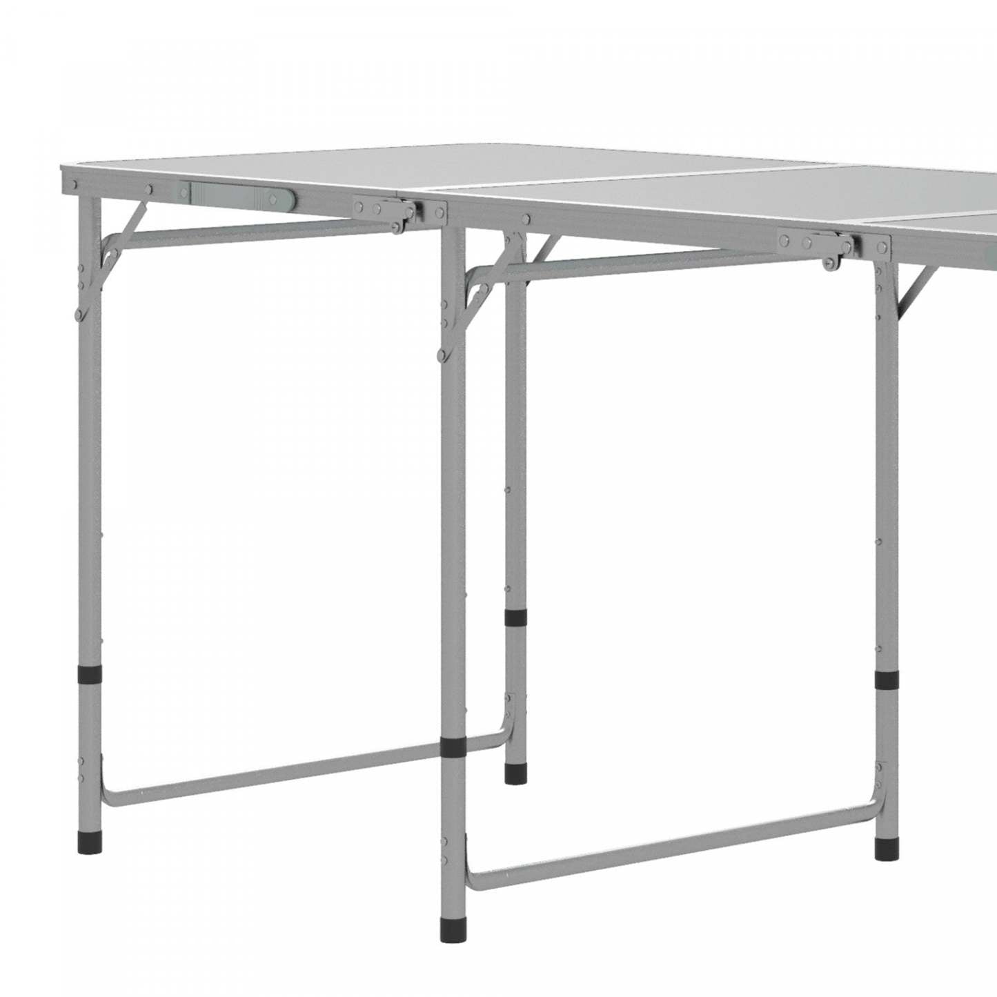 Outsunny Table de Camping et Chaises, Table de Pique-nique Pliable et 6 Tabourets