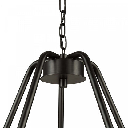 Perris Lustre noir à 5 lumières | Lustre Perris noir à 5 ampoules | D06H8SD8