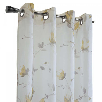Habitat Symphony Yellow Sheer Grommet Curtain Panel - 52 x 84|Panneau de rideau transparent à œillets Symphonie jaune d'Habitat - 52 x 84