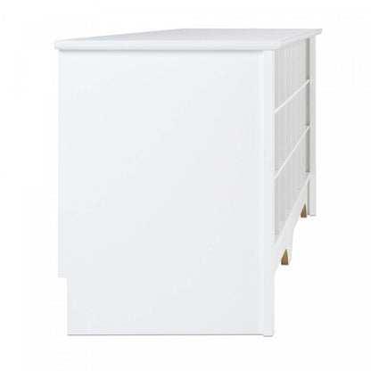 Twenty-Four Pair Shoe Storage Cubby Bench - White|Banc à compartiments de rangement pour 24 paires de chaussures - blanc