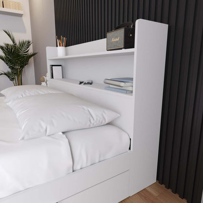 Nordika Hunter Bookcase Queen Headboard - White|Tête de lit bibliothèque Hunter Nordika - blanche