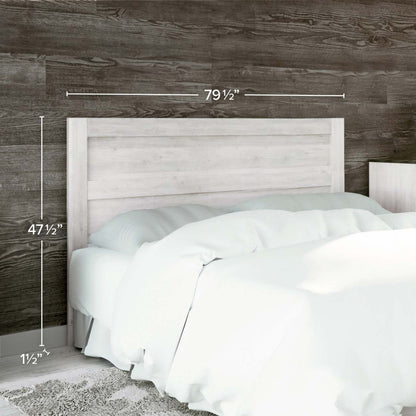 Prepac Rustic Ridge Farmhouse King Headboard - Washed White|Tête de lit pour très grand lit champêtre Rustic Ridge de Prepac - blanc vieilli