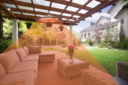 Chauffe-terrasse suspendu électrique infrarouge LED Westinghouse - WES31-1544|Radiateur de terrasse électrique suspendu à DEL et à infrarouge Westinghouse - WES31-1544