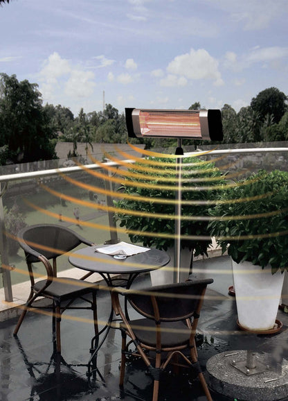 Chauffe-terrasse électrique infrarouge monté sur poteau Westinghouse - WES31-1550|Radiateur de terrasse électrique et à infrarouge Westinghouse sur poteau - WES31-1550