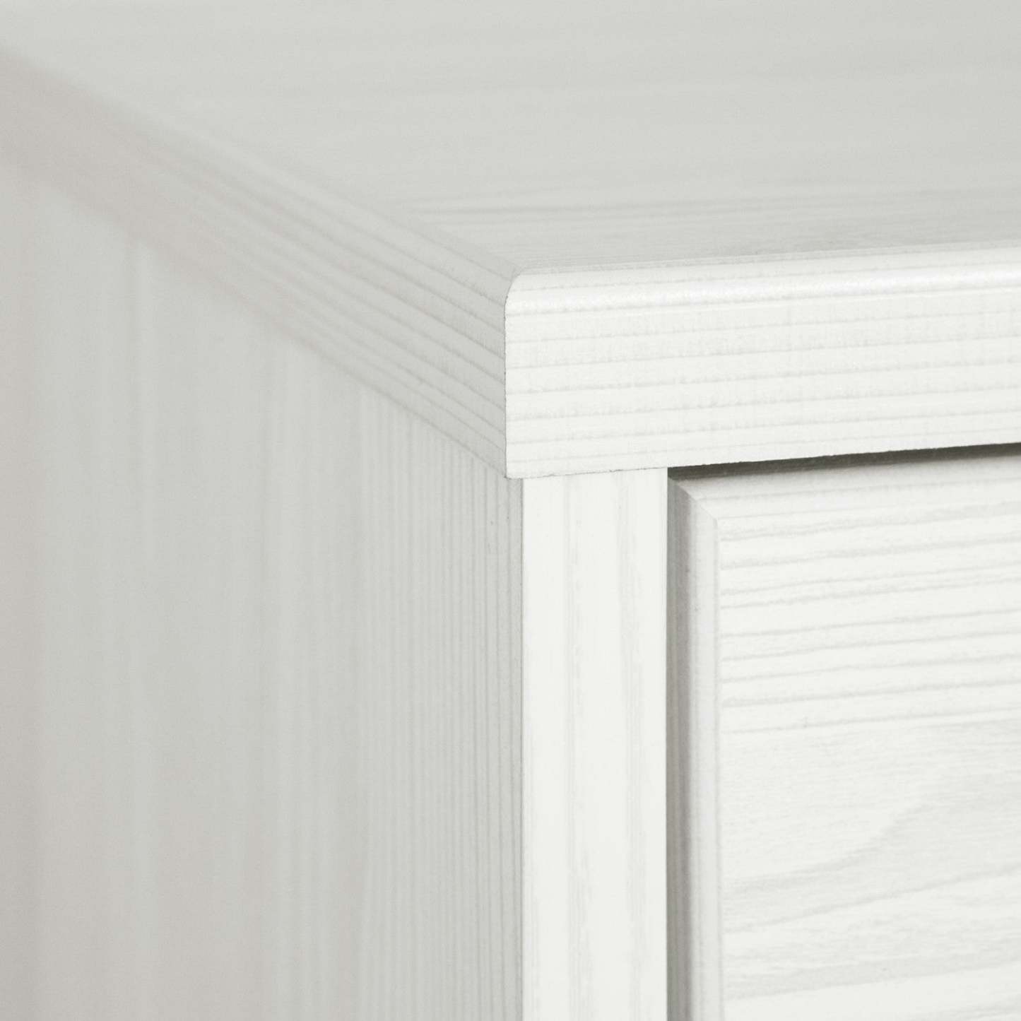 Table de nuit Arlen à 1 tiroir - pin blanc et noir mat