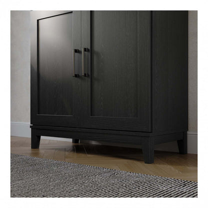 Armoire d'appoint à tablette réglable Modulr 1 - Chêne noir | Modulr Armoire D'appoint A 1 Tablette Réglable – Chêne Noir