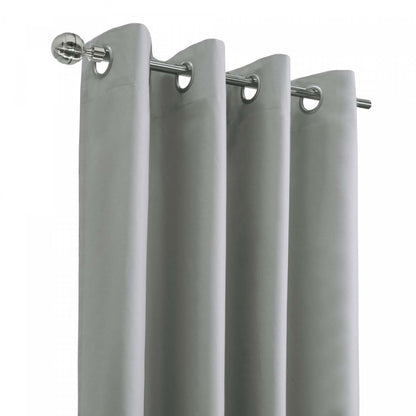 Thermaplus Alpine Light Grey Blackout Grommet Curtain Panel - 52 x 95|Panneau de rideau coupe-lumière à œillets Alpin gris clair de Thermaplus - 52 x 95