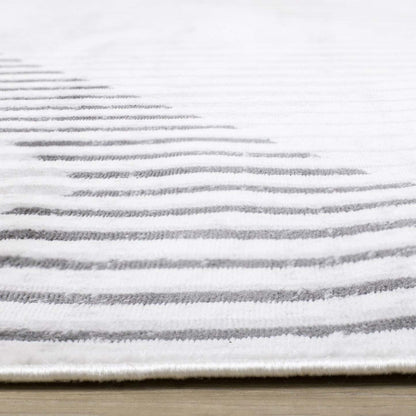 Carpette à motifs de lignes de tressage multicolore lavable à la machine - 5 pi 3 po x 7 pi 7 po