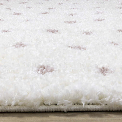 Carpette douce Taylor à motif de pois - 7 pi 10 po x 10 pi 6 po