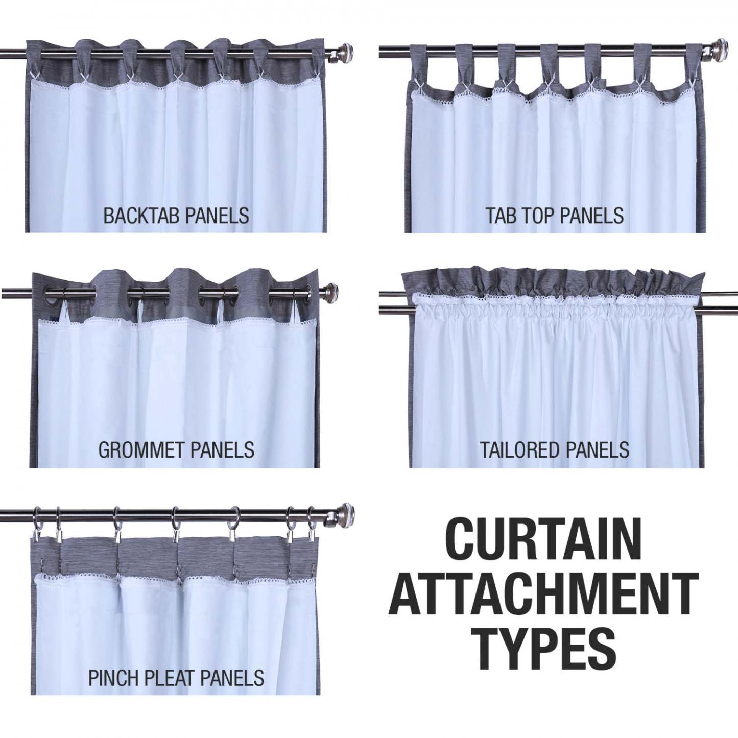 Thermaplus Ultimate White Blackout Multi Header Curtain Liner - 45 x 113|Panneau de doublure de rideau coupe-lumière Ultime blanc à têtes multiples de Thermaplus - 45 x 113