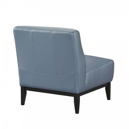 Fauteuil d'appoint Murdock en cuir bleu | Fauteuil D'appoint Murdock En Cuir Bleu