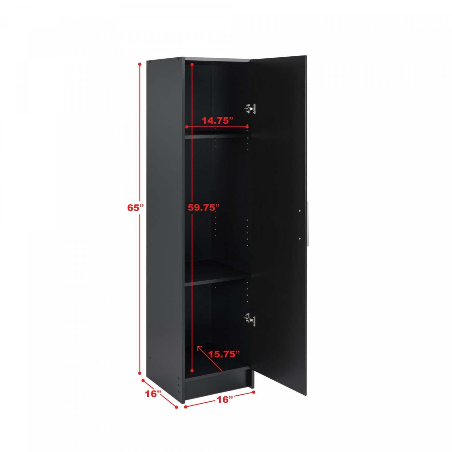 Elite 16 Narrow Cabinet - Noir|Armoire étroite Elite de 16 po - noire