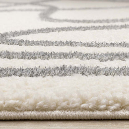 Tapis Sullivan Cream Grey Winding Path Area Rug - 7'10 x 10'6|Carpette Sullivan crème et grise à motif de chemin sinueux - 7 pi 10 po x 10 pi 6 po