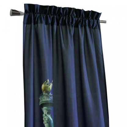 Habitat Statue de la Liberté Filtrant la Lumière Pole Top Curtain Panel Paire - 37 x 84|Paire de panneaux de rideau filtrant la lumière passe-tringle Statue de la Liberté d'Habitat - 37 x 84