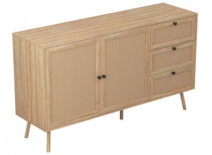 Coffre de Rangement avec 3 Tiroirs – Aspect Bois Brun Durable | Commode verticale de rangement avec 3 tiroirs - aspect de bois brun durable
