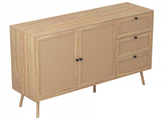 Coffre de Rangement avec 3 Tiroirs – Aspect Bois Brun Durable | Commode verticale de rangement avec 3 tiroirs - aspect de bois brun durable