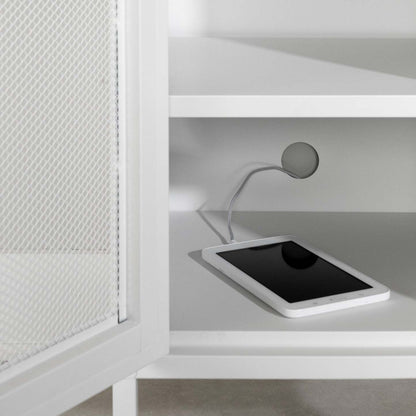 Table de nuit Kodali à 1 porte - Blanc | Table de nuit Kodali à 1 porte - blanche | D83GNZTP